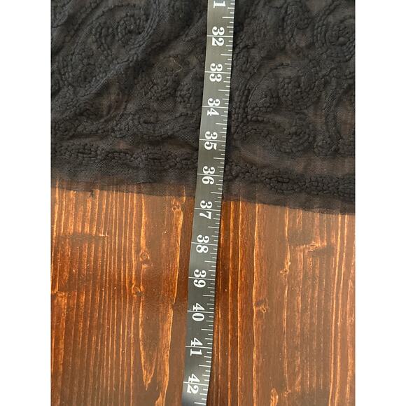 Whimsigoth Black Sheer Mesh Lace Dress M Grunge Dark Romantic Goth - Picture 10 of 12